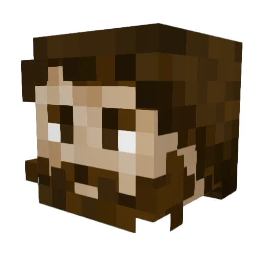 DarkRV11 Minecraft avatar head, 3D render