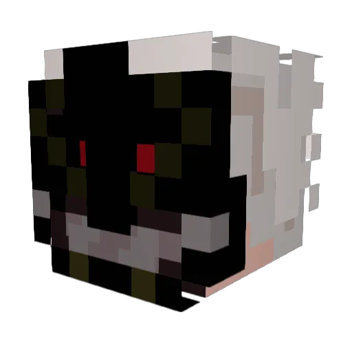 DarkRai51 Minecraft avatar head, 3D render