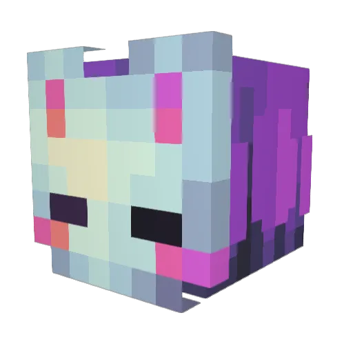 DarkRania Minecraft avatar head, 3D render