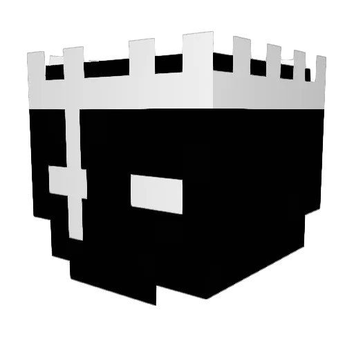DarkRaphi Minecraft avatar head, 3D render