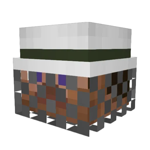 DarkRasmus Minecraft avatar head, 3D render