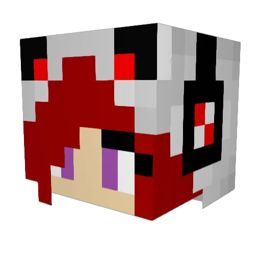 DarkRayne94 Minecraft avatar head, 3D render