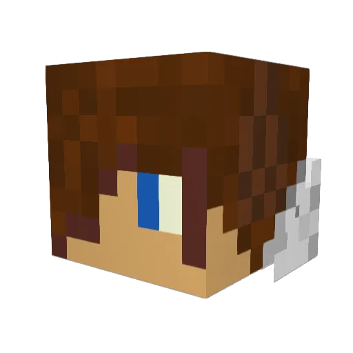 DarkRazZ Minecraft avatar head, 3D render