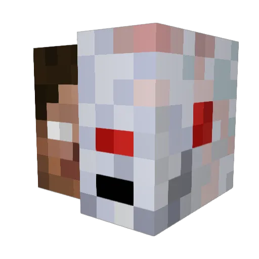 DarkReaper2_0 Minecraft avatar head, 3D render