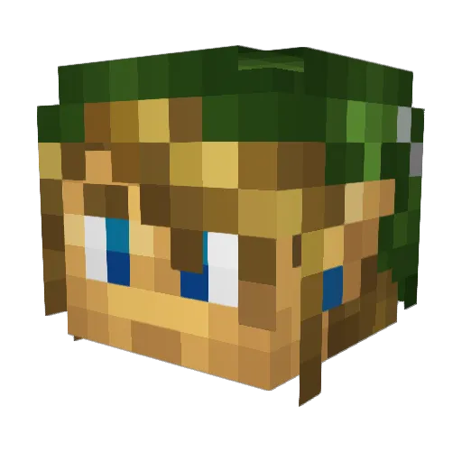 DarkReaps1 Minecraft avatar head, 3D render