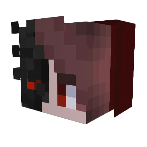 DarkRedd22 Minecraft avatar head, 3D render