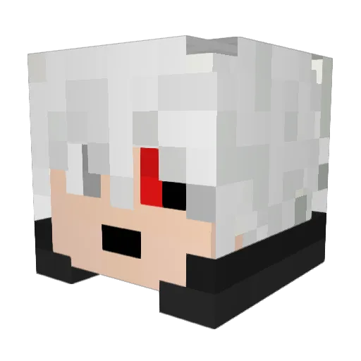 DarkReid Minecraft avatar head, 3D render