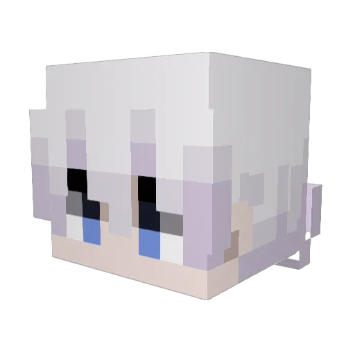 DarkReizo Minecraft avatar head, 3D render