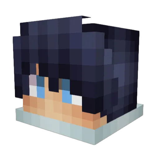 DarkRisee Minecraft avatar head, 3D render