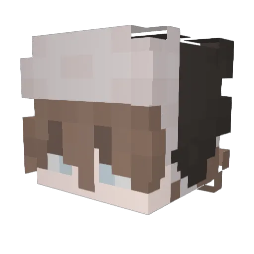DarkRo0m Minecraft avatar head, 3D render
