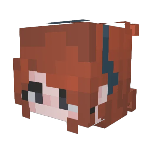 DarkRose32 Minecraft avatar head, 3D render
