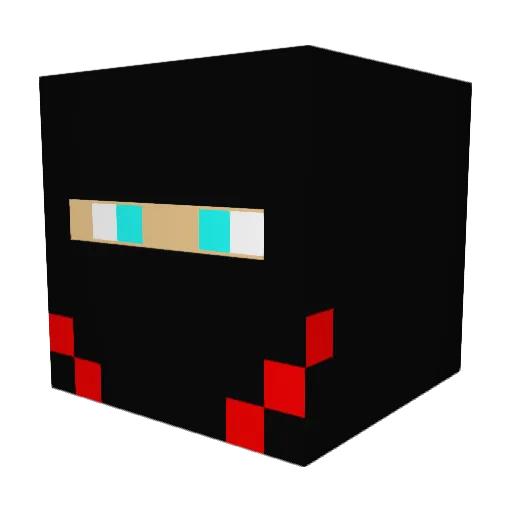 DarkRouge95 Minecraft avatar head, 3D render