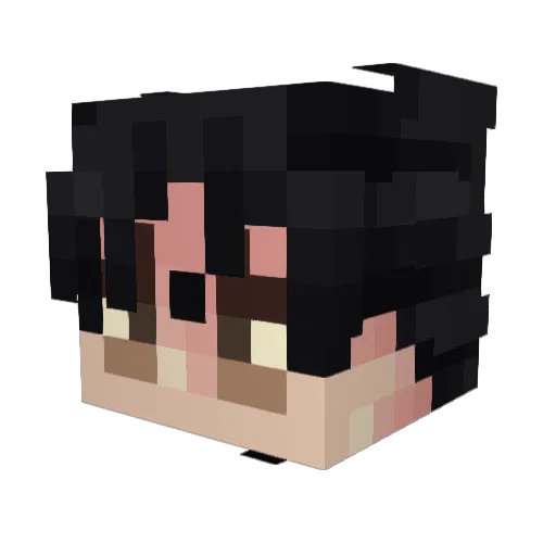 DarkRuby Minecraft avatar head, 3D render