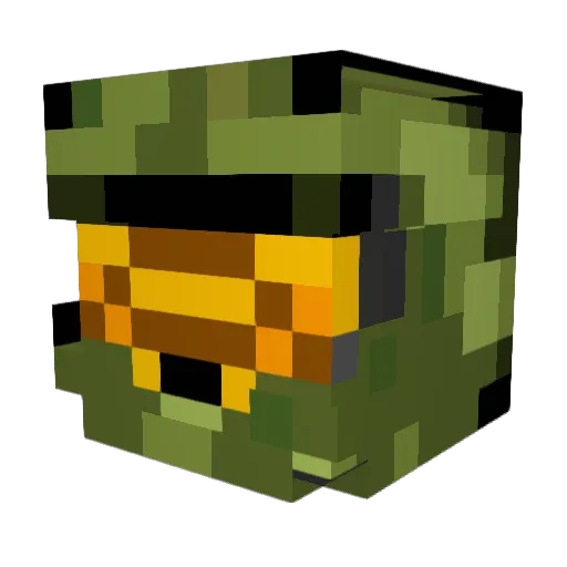 DarkSSJ Minecraft avatar head, 3D render