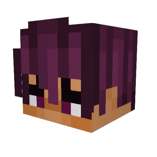 DarkSama13 Minecraft avatar head, 3D render