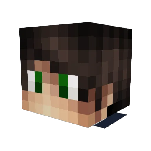 DarkSameron Minecraft avatar head, 3D render