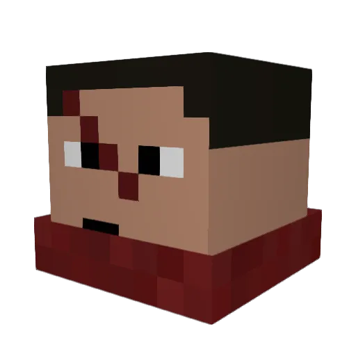 DarkScorpionLord Minecraft avatar head, 3D render