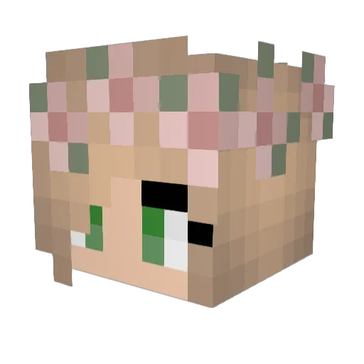 DarkSephora Minecraft avatar head, 3D render