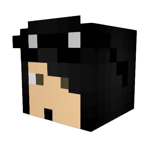 DarkSerxphic Minecraft avatar head, 3D render