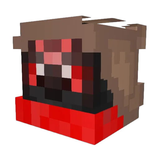 DarkShadowBv Minecraft avatar head, 3D render