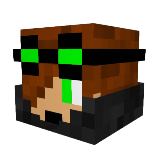 DarkShadowKing43 Minecraft avatar head, 3D render