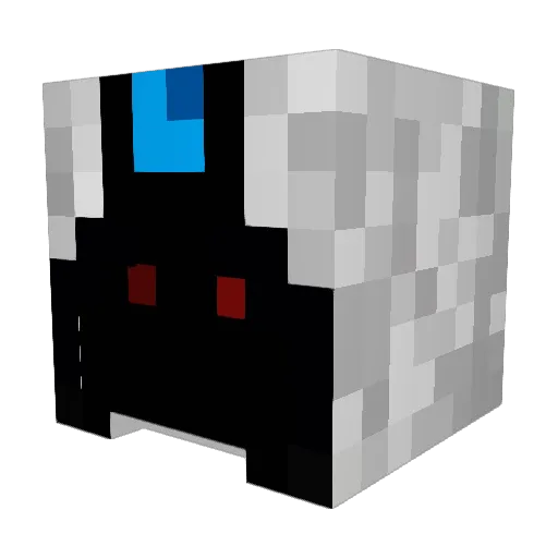 DarkShadow_TNT Minecraft avatar head, 3D render