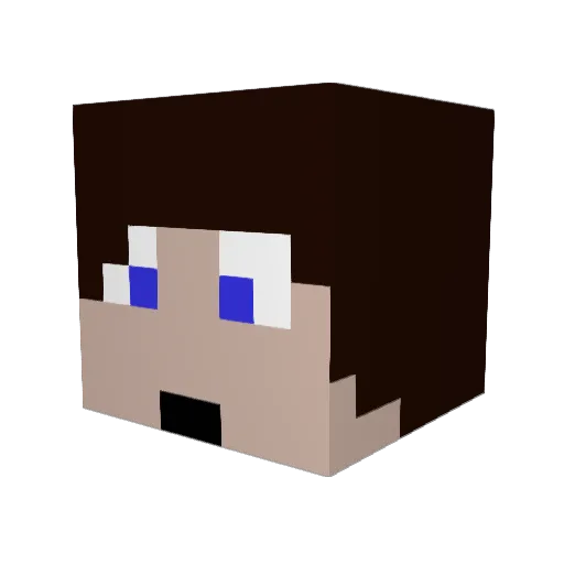 DarkShinros Minecraft avatar head, 3D render