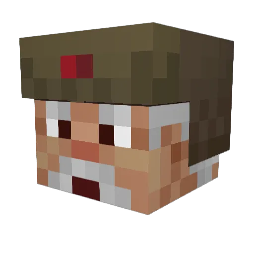 DarkSideOG Minecraft avatar head, 3D render