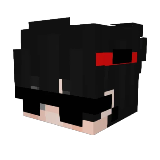 DarkSiderOP Minecraft avatar head, 3D render