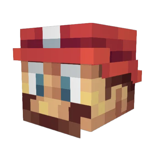 DarkSilver Minecraft avatar head, 3D render