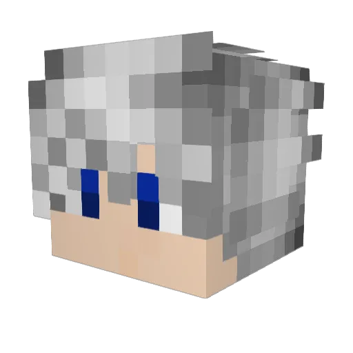 DarkSixx Minecraft avatar head, 3D render