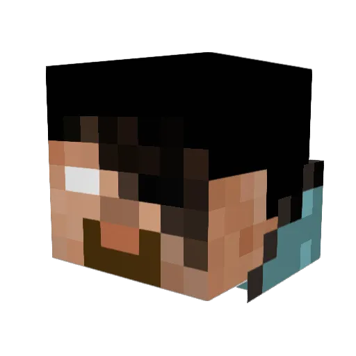 DarkSlaayer Minecraft avatar head, 3D render