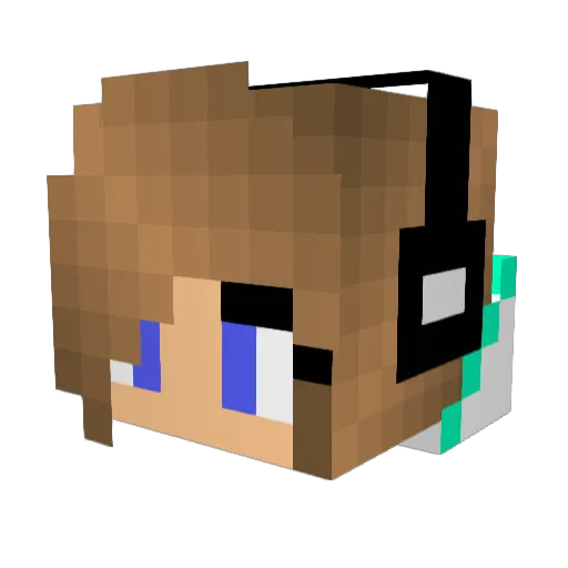 DarkSoul26 Minecraft avatar head, 3D render