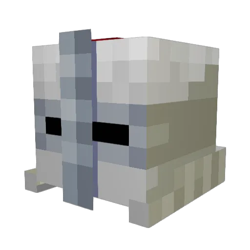 DarkSoulSteve Minecraft avatar head, 3D render