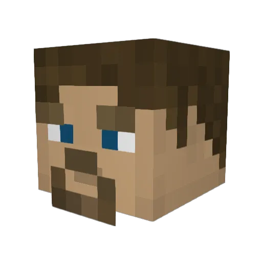 DarkSpirit019 Minecraft avatar head, 3D render