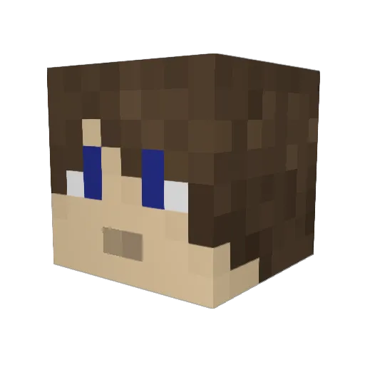 DarkSpyroFPS Minecraft avatar head, 3D render