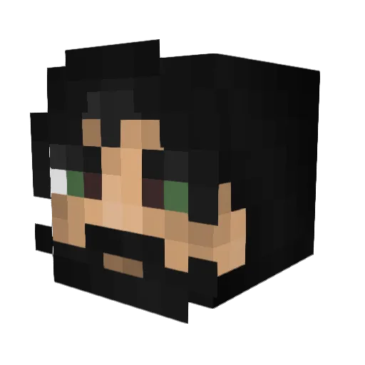 DarkStarCDM Minecraft avatar head, 3D render