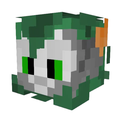 DarkStarCookie Minecraft avatar head, 3D render