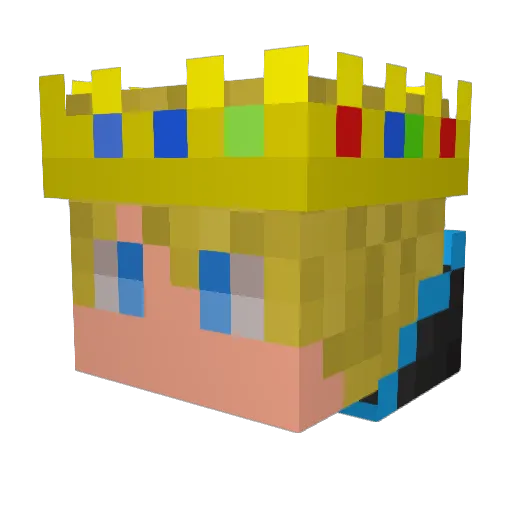 DarkStarFlight Minecraft avatar head, 3D render