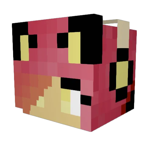 DarkStarQueen Minecraft avatar head, 3D render