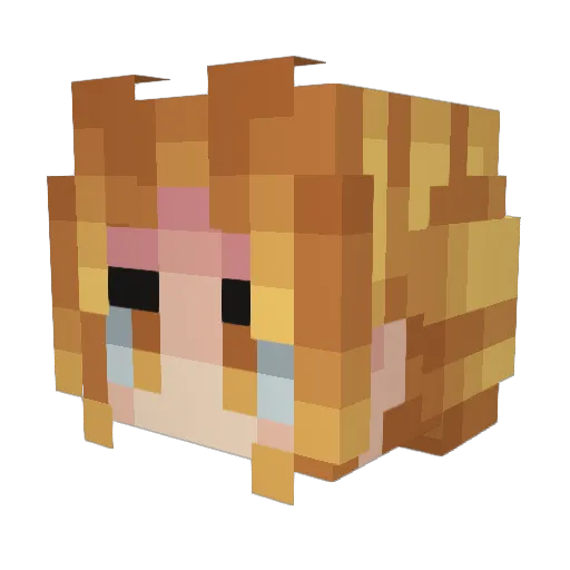 DarkSung Minecraft avatar head, 3D render