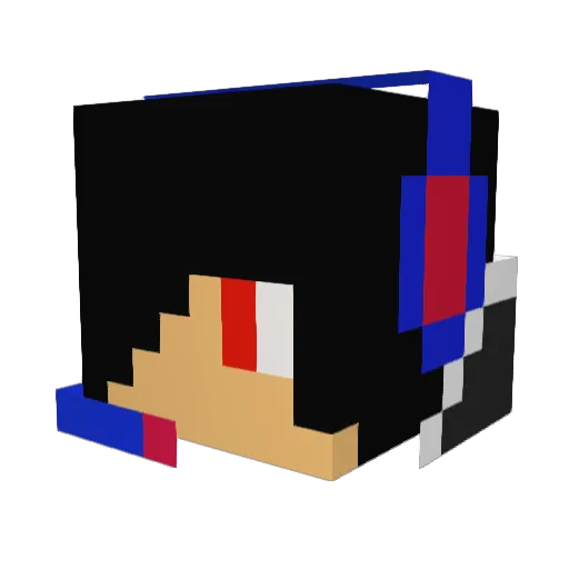 DarkSwordsman_ Minecraft avatar head, 3D render