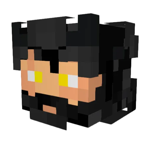 DarkTad Minecraft avatar head, 3D render
