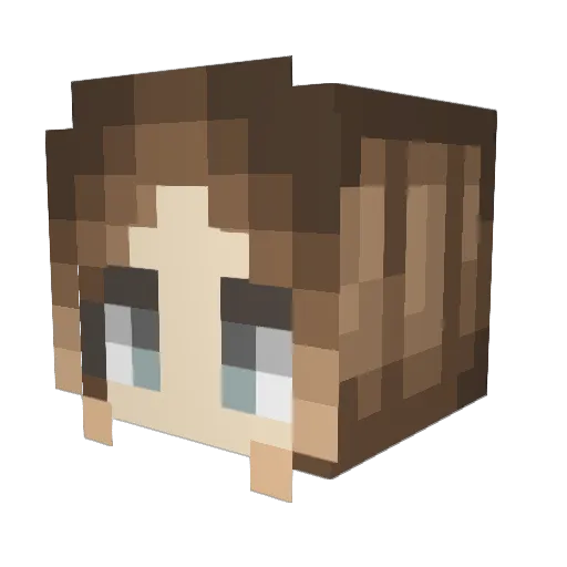 DarkTamesis Minecraft avatar head, 3D render