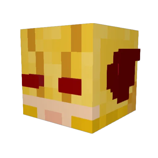 DarkTec12 Minecraft avatar head, 3D render