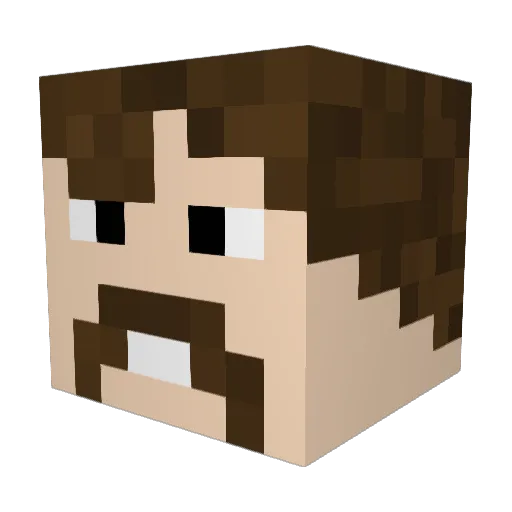 DarkTenor Minecraft avatar head, 3D render