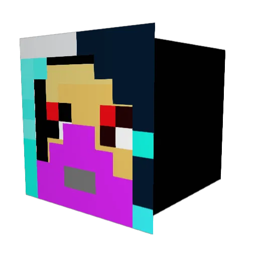 DarkThousand Minecraft avatar head, 3D render