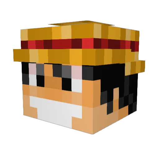 DarkTora Minecraft avatar head, 3D render