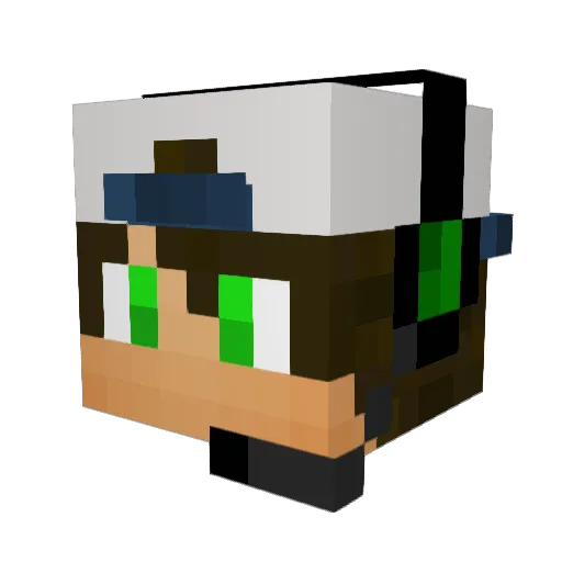 DarkUniverse_ Minecraft avatar head, 3D render