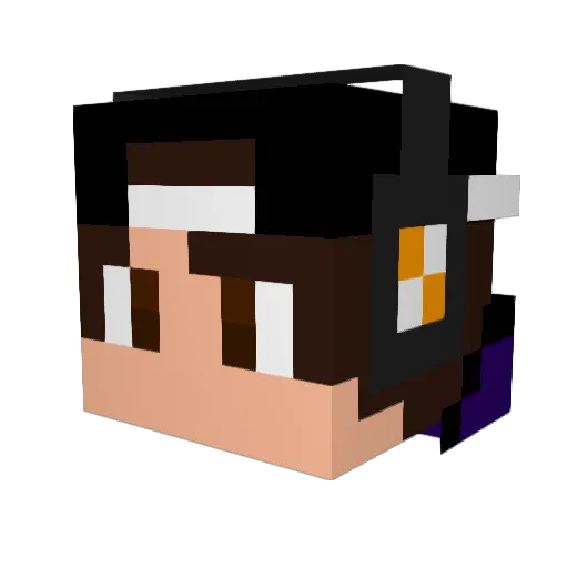 DarkV57 Minecraft avatar head, 3D render